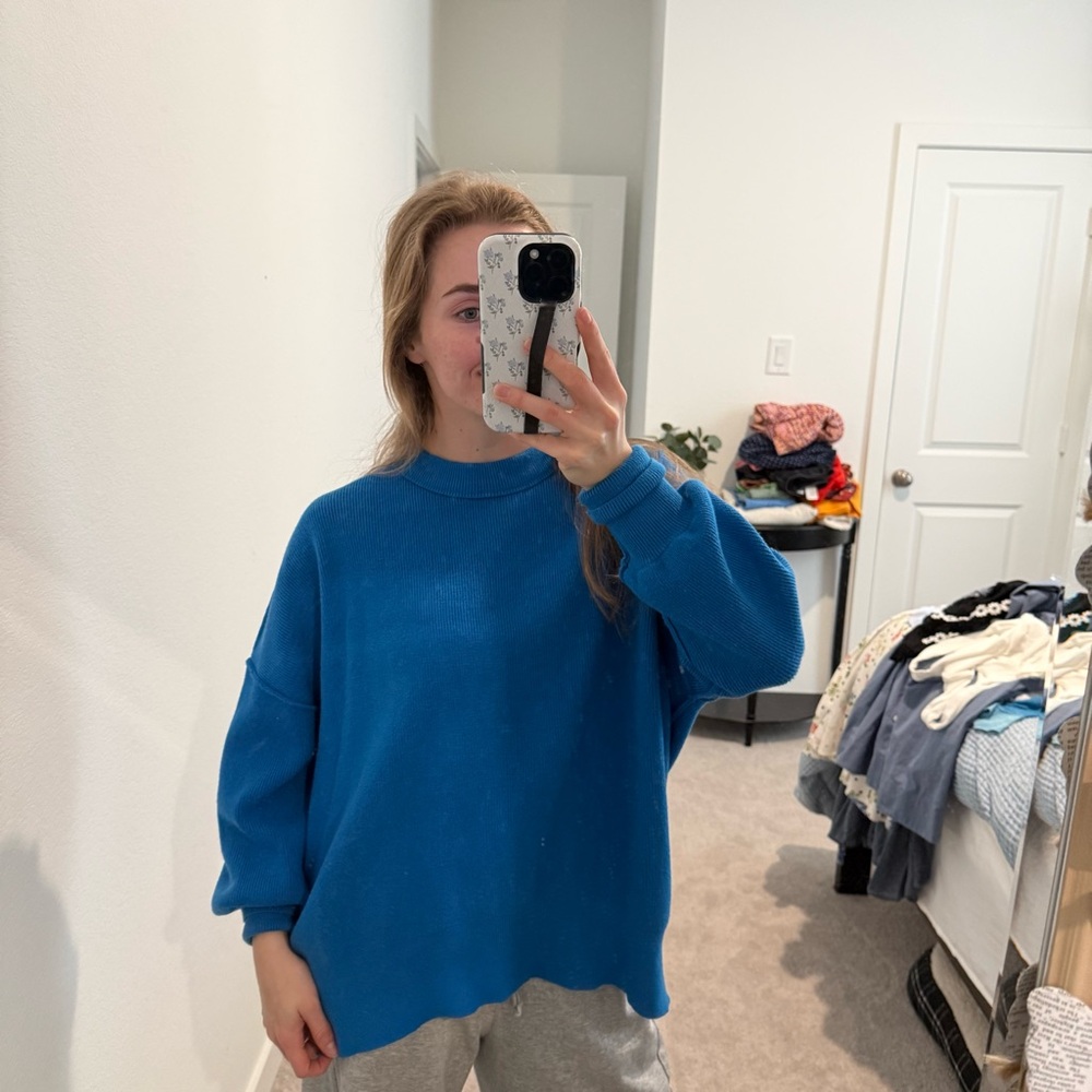 Blue Women's Sweater small oversized